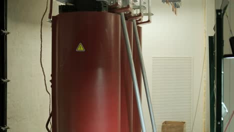 power transformer installation at the modern industrial plant