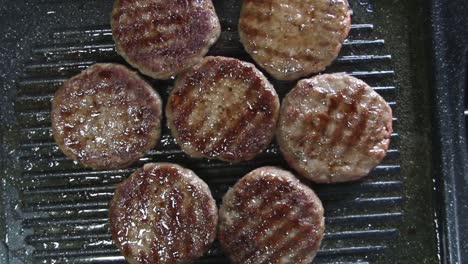 grilled burger patties moving around in microwave effect