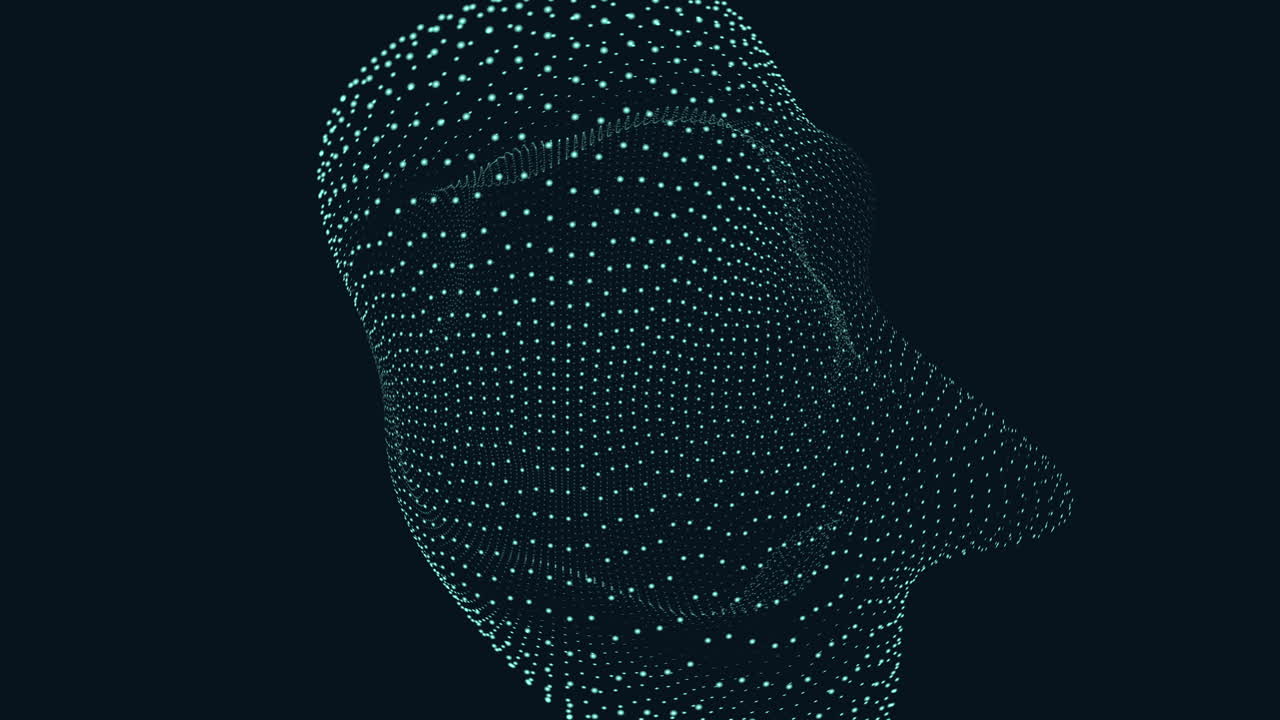 modello di punti futuristici colorati sullo spazio buio