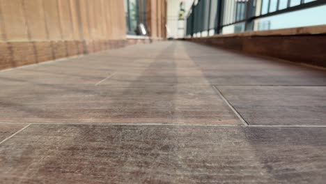 close-up of a tiled walkway