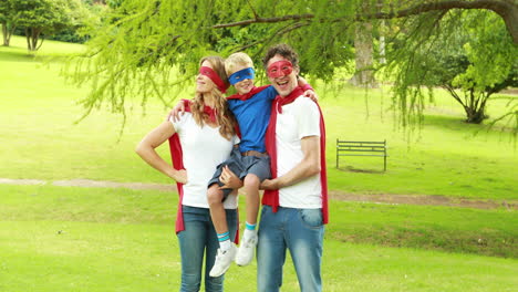 Family-pretending-to-be-superhero