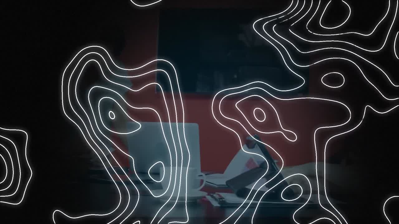 이야기하는 비즈니스 사람들에 대한 라인  ⁇ 의 애니메이션