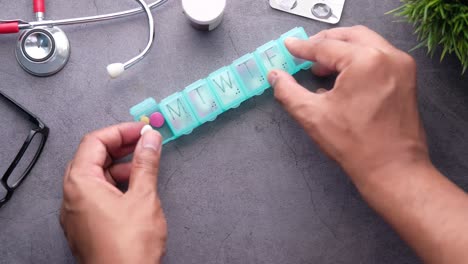 person taking daily medication