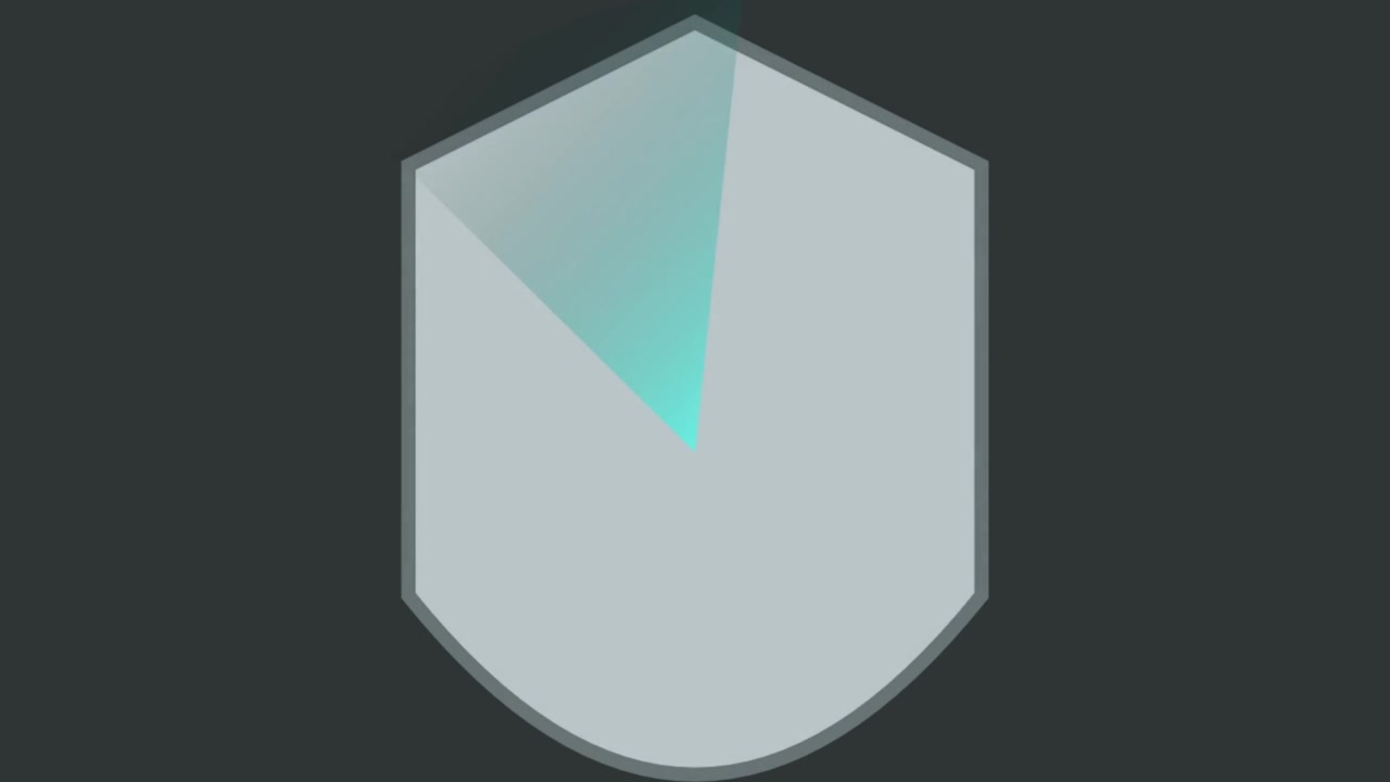 3D render of protective family shield with glowing security scan on dark background creating modern safety and protection animation visuals