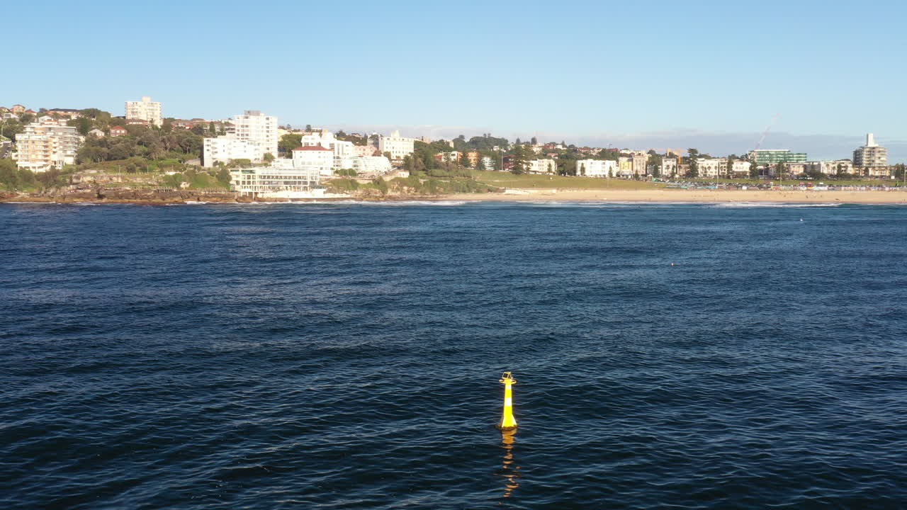 Yellow shark buoy in Bondi, Sydney Australia