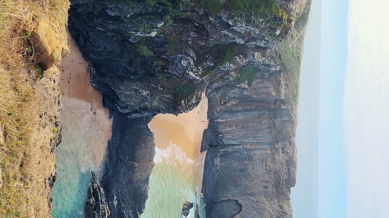 Almograve Beach, Alentejo, Portugal, Vicentine Coast Natural Park Portugal, Hiking Rota Vicentina the Fisherman's Trail Along the Alentejo Coastline to Wild and Rugged Beaches Narrow Cliff Side Paths