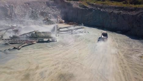 aerial view of a quarry mining operation