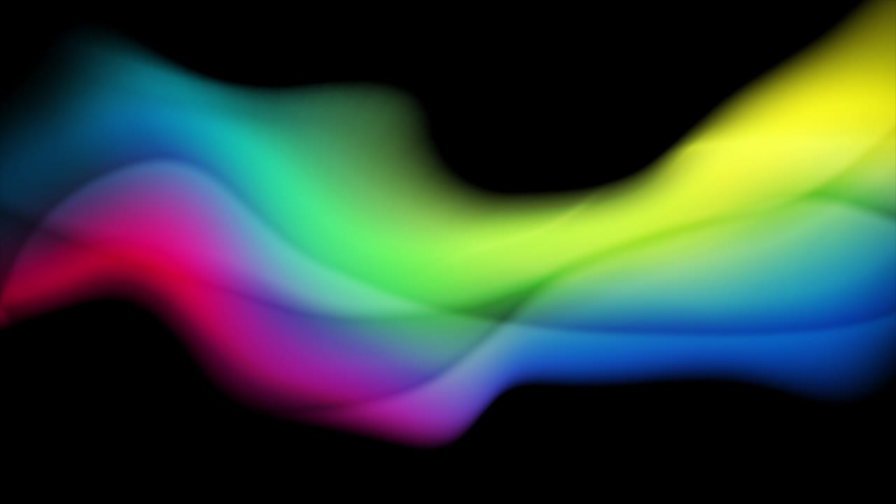 coloridas ondas líquidas de flujo suave animación de video