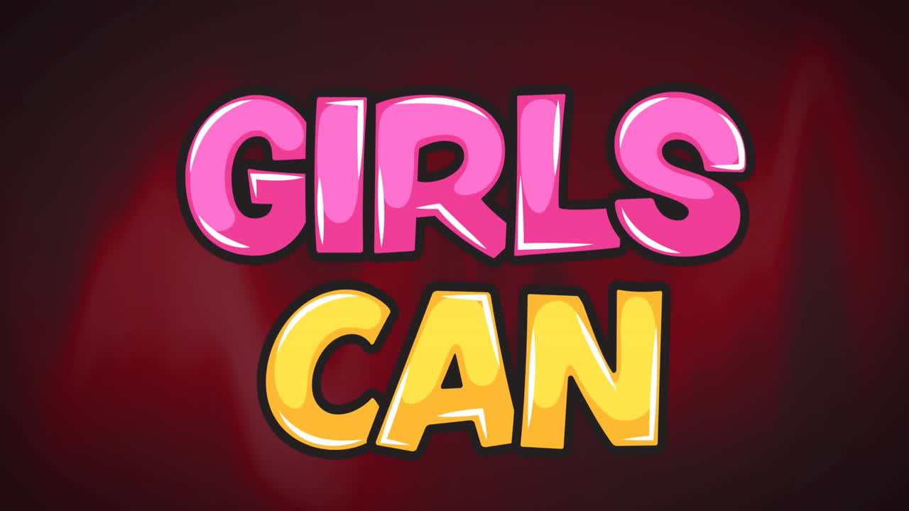 소녀들의 애니메이션은 빛나는  ⁇ 은 파동을 움직일 수 있습니다.