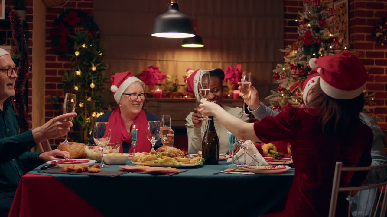 Christmas Dinner Celebration with Family and Friends