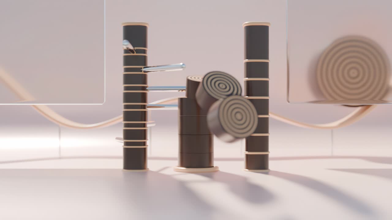 현대적인 기하학적 실린더 디자인