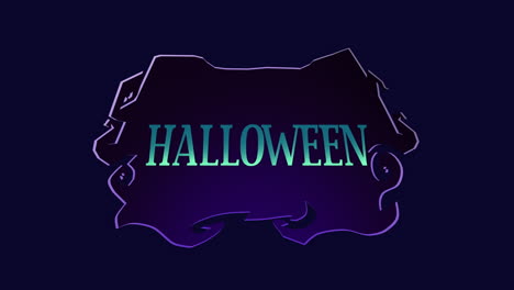 halloween con marco místico en el espacio oscuro