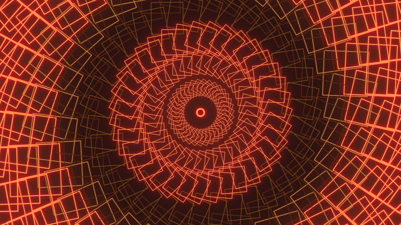 movimiento dinámico en espiral líneas rojas en patrón circular