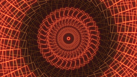 dynamic spiraling motion red lines in circular pattern