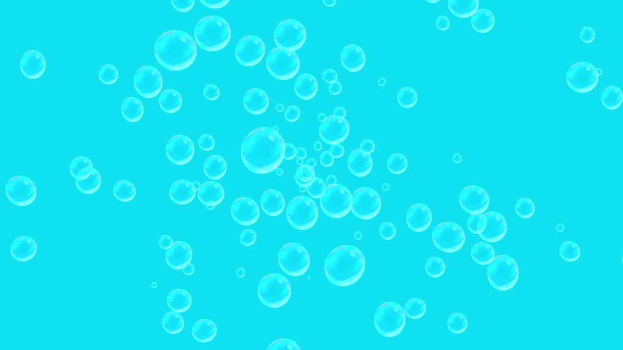 summer dynamic splash with bubbles
