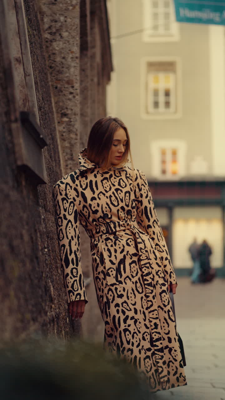 Woman in a Leopard Print Coat