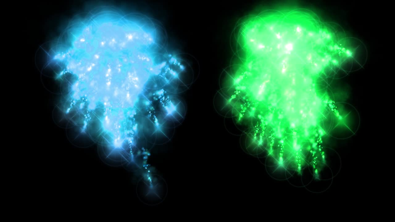 chispas de fuego partículas de color animación gráficos de movimiento