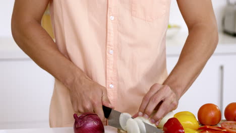 Man-cooking-vegetables