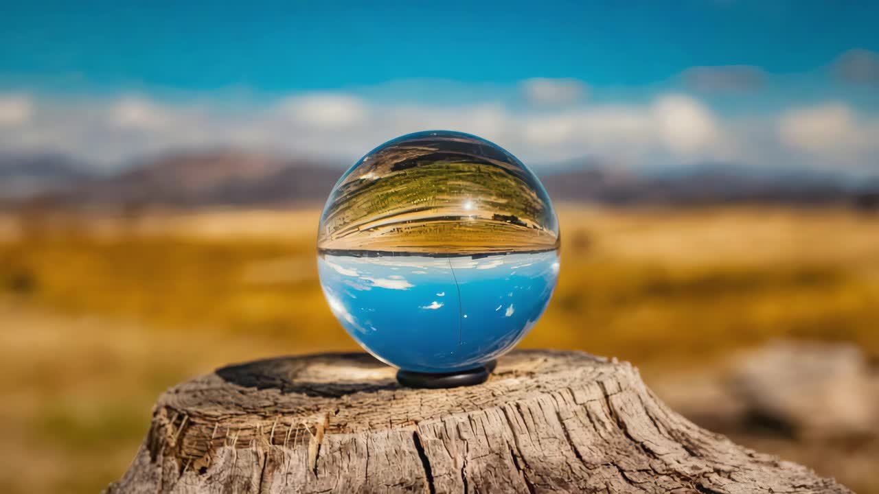 Landscape Reflected in a Crystal Ball