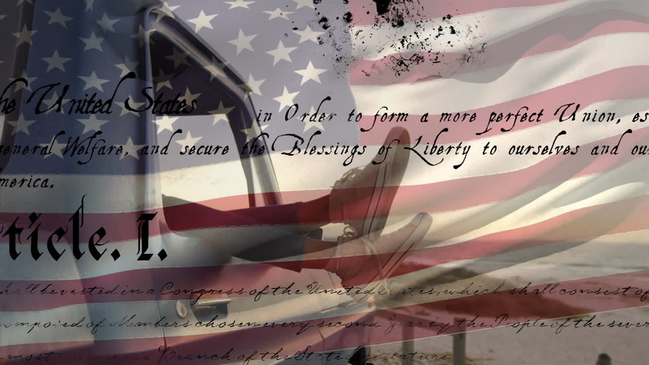 우리와 함께 차에서 냉각  ⁇ 발 흔들기와 헌법 전면