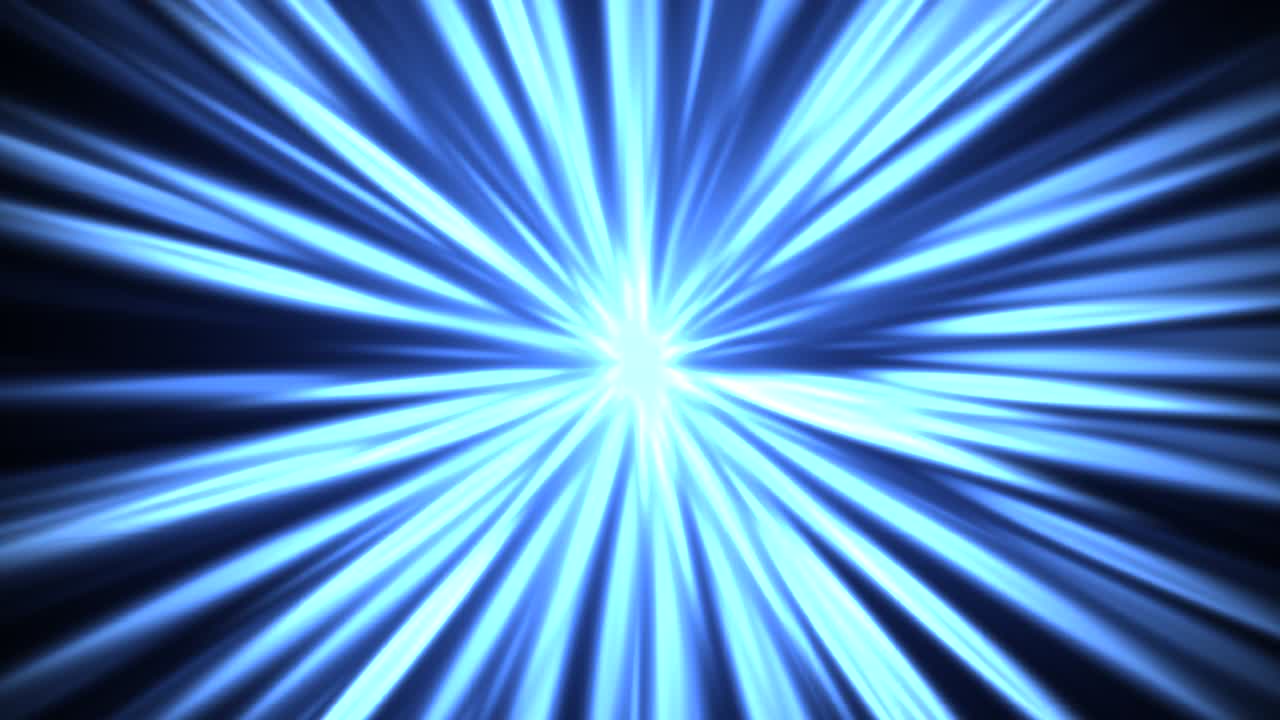 추상적인 파란 빛과 80년대 스타일의 선