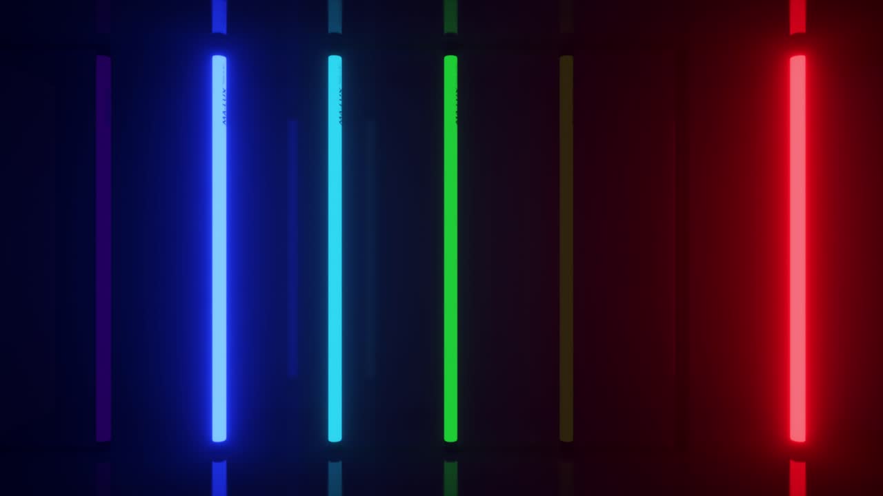 tubos de luz de neón de colores