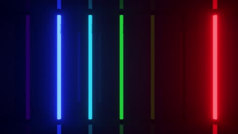tubos de luz de neón de colores