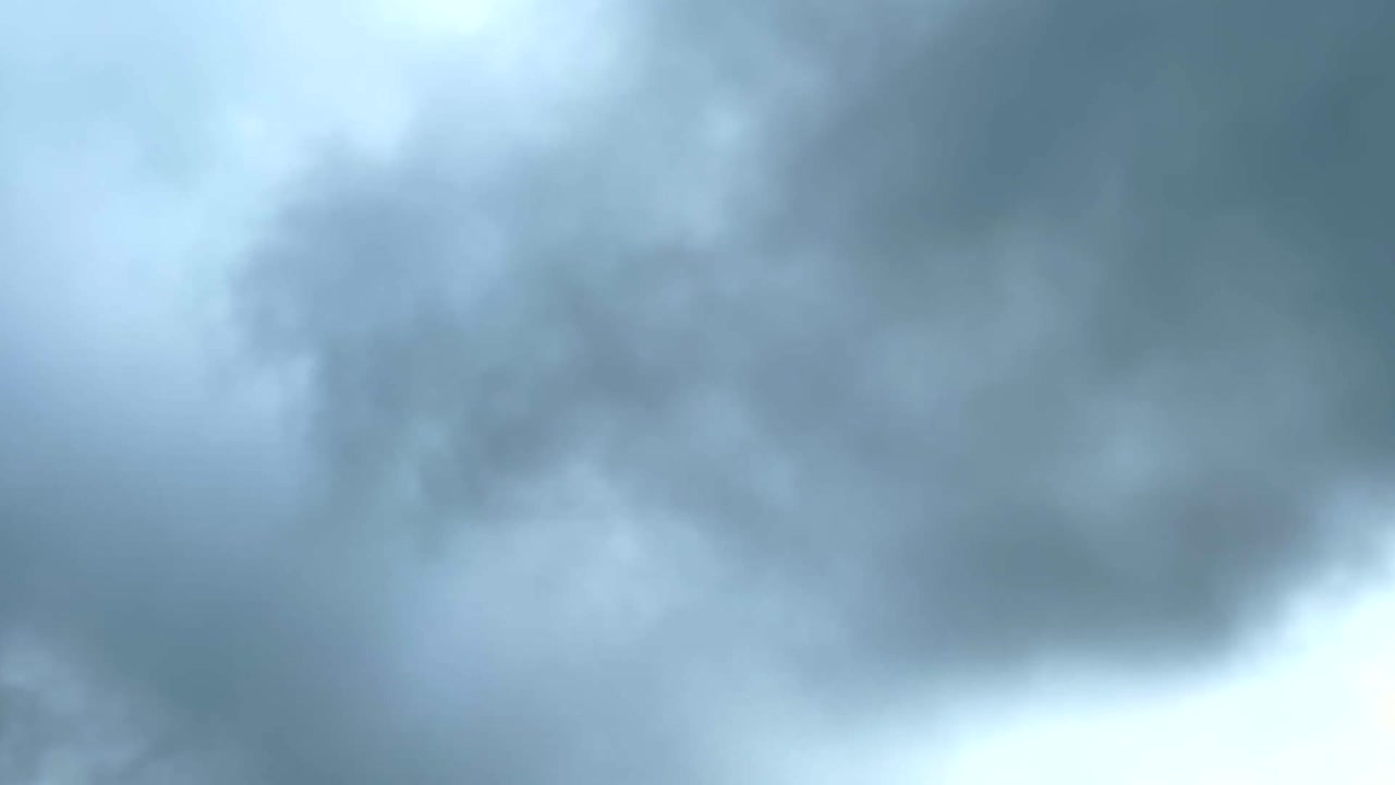 Grey Clouds Moving And Covering Sun And Sky