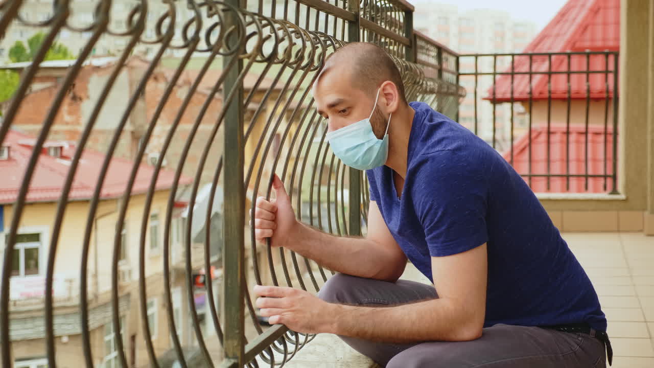 Man suffering from anxiety during global pandemic