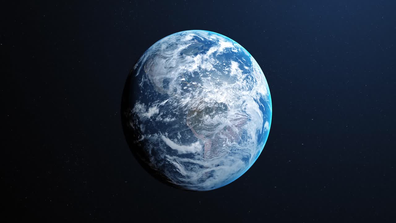 animación de la tierra en el espacio 4k