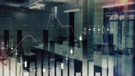 animación del procesamiento de datos financieros en la oficina