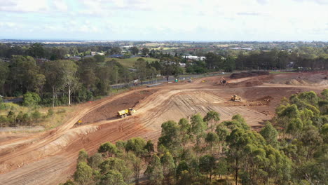 los trabajos de construcción de la nueva autopista m12 para el nuevo aeropuerto internacional de western sydney, australia