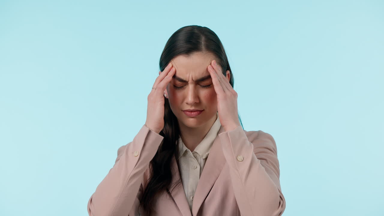 스트레스, 두통, 스튜디오에서 사업가