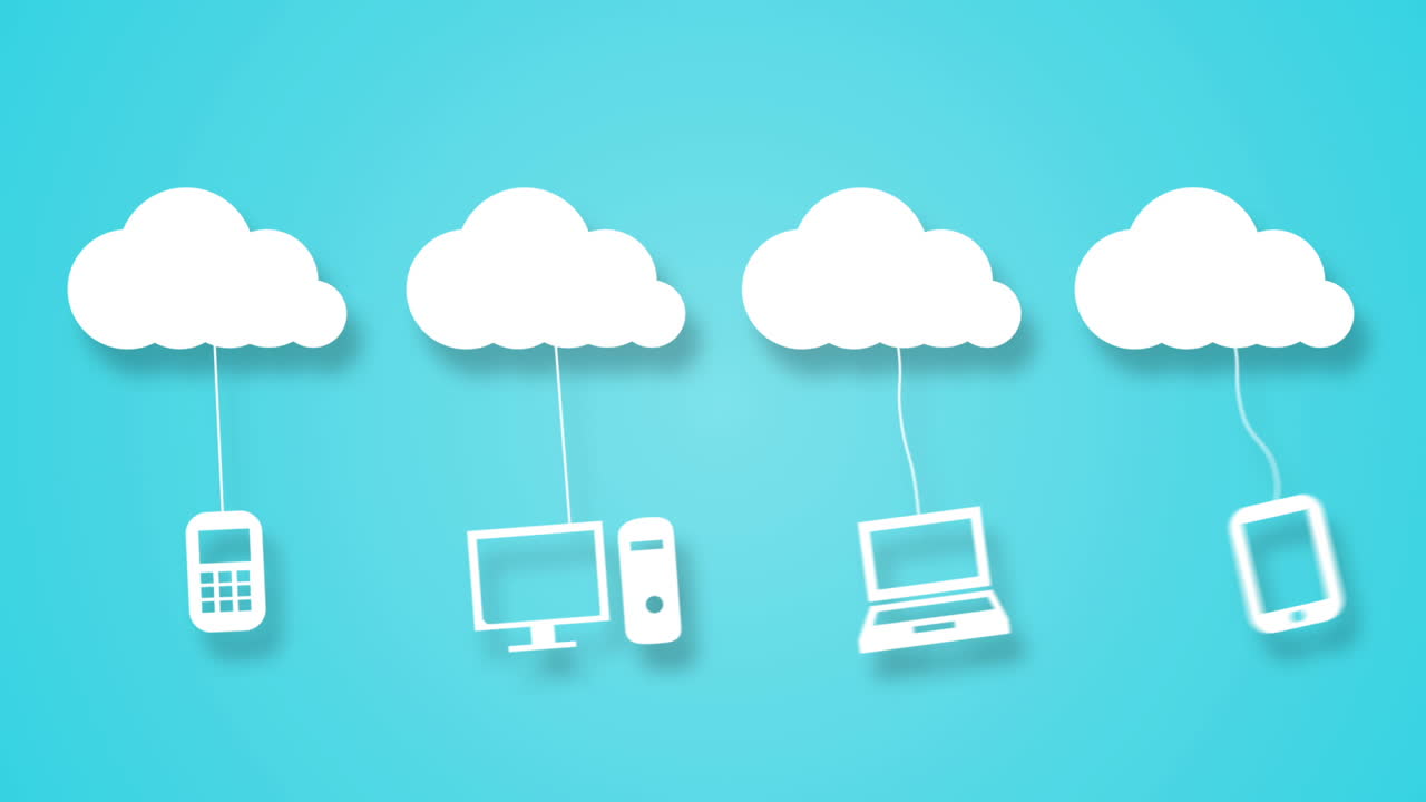 concepto de computación en la nube con aplicaciones