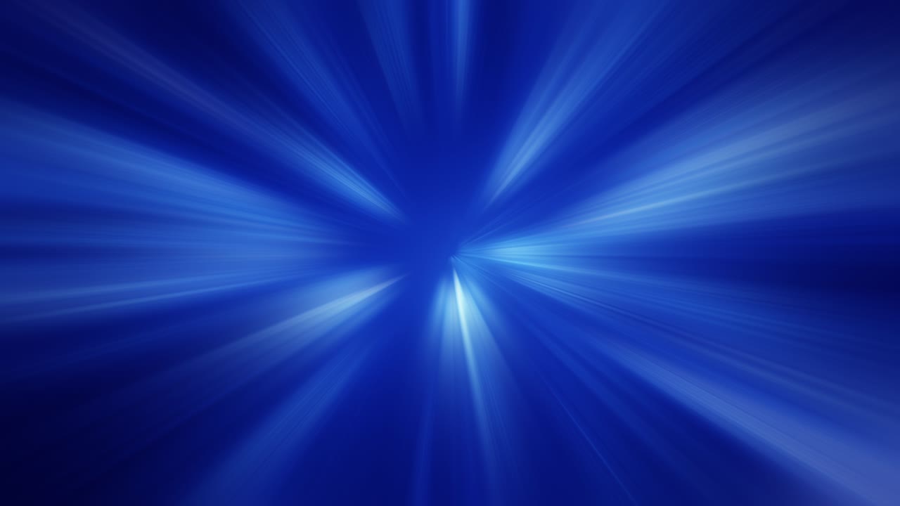 luz azul abstracta creativa brilla espín zoom radial para tecnología y fondo de comunicación velocidad de la luz azul, rayos brillantes de neón en movimiento explosión colorida, moviéndose a través de las estrellas bucle sin costuras
