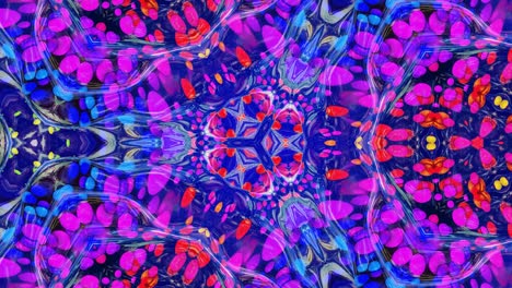 efecto caleidoscopio de la superficie líquida ondulada brillante con círculos distorsionados flotan como gotas de pintura en aceite. fondo creativo con gradiente multicolor en 4k. 3d