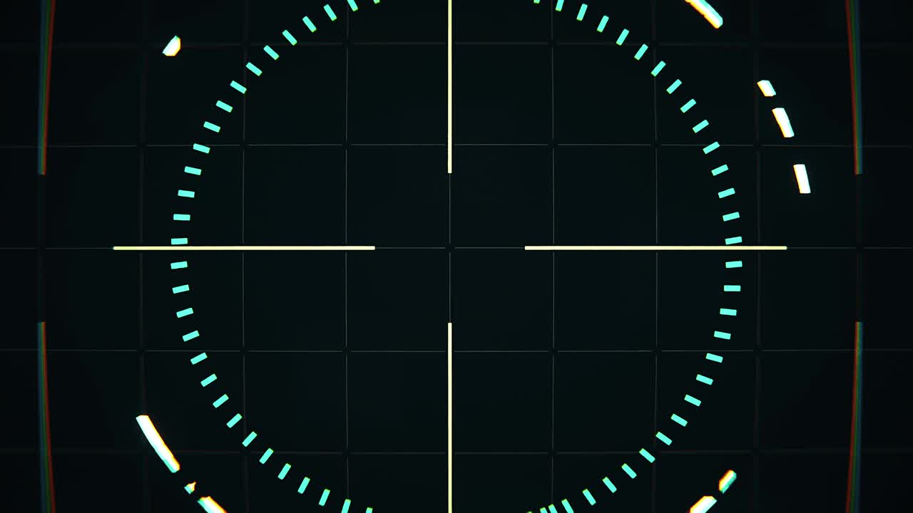 4k 세부 라디얼 헤드업 디스플레이 hud 회전 그래픽