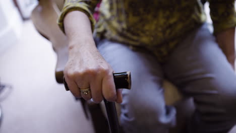 image of a senior holding a cane