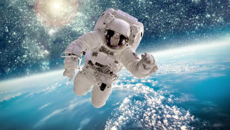 astronauta en el espacio exterior