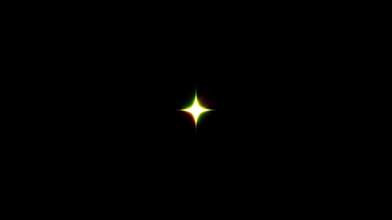 Stelle Luminose Animate Pulsanti su Sfondo Nero