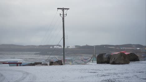 Snow-covered-town-in-northern-Canada