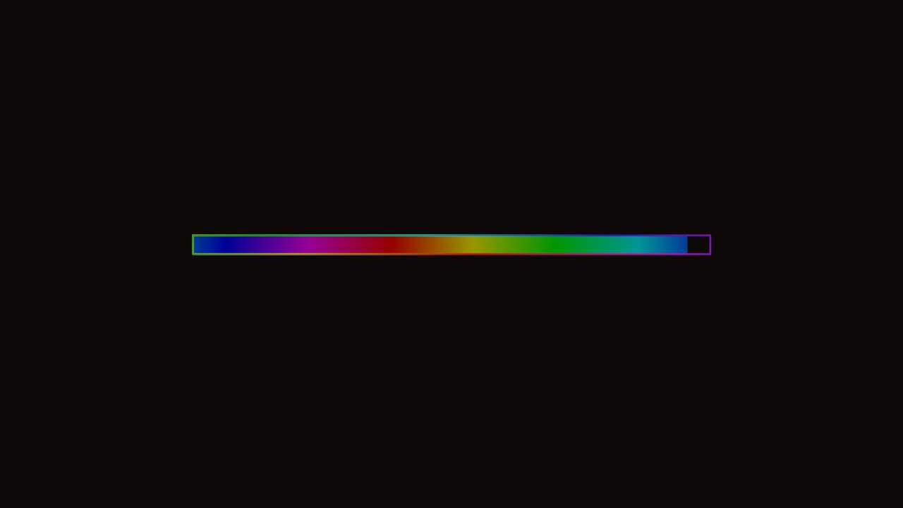 A progress bar and loading bar design is shown. The design features a colorful gradient. It serves to indicate waiting times for video content. This item is useful for creators sharing videos online