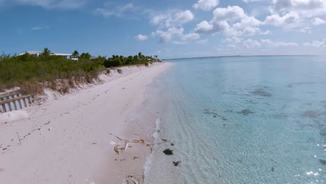4k fpv beautiful aerial drone shot of an empty grand turk island beach