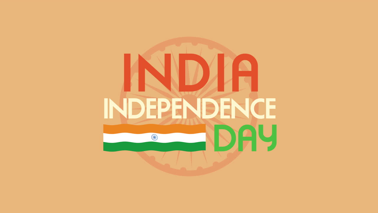 el día de la independencia de la india con letras de ashoka chakra