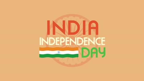 india independence day lettering with ashoka chakra