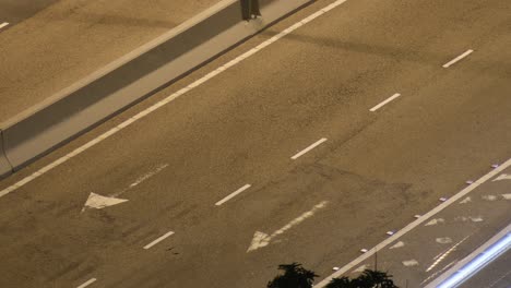 Aerial-closeup-view-of-highway-timelapse