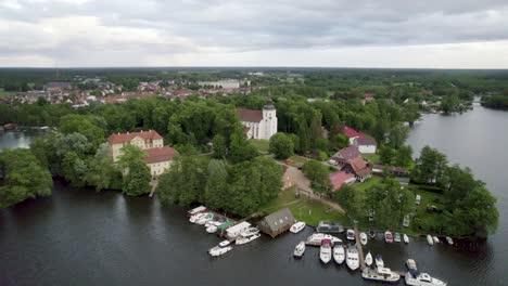 Drone-flight-around-Johanniterkirche-in-Mirow