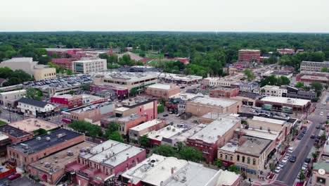 naperville illinois usa downtown aerial