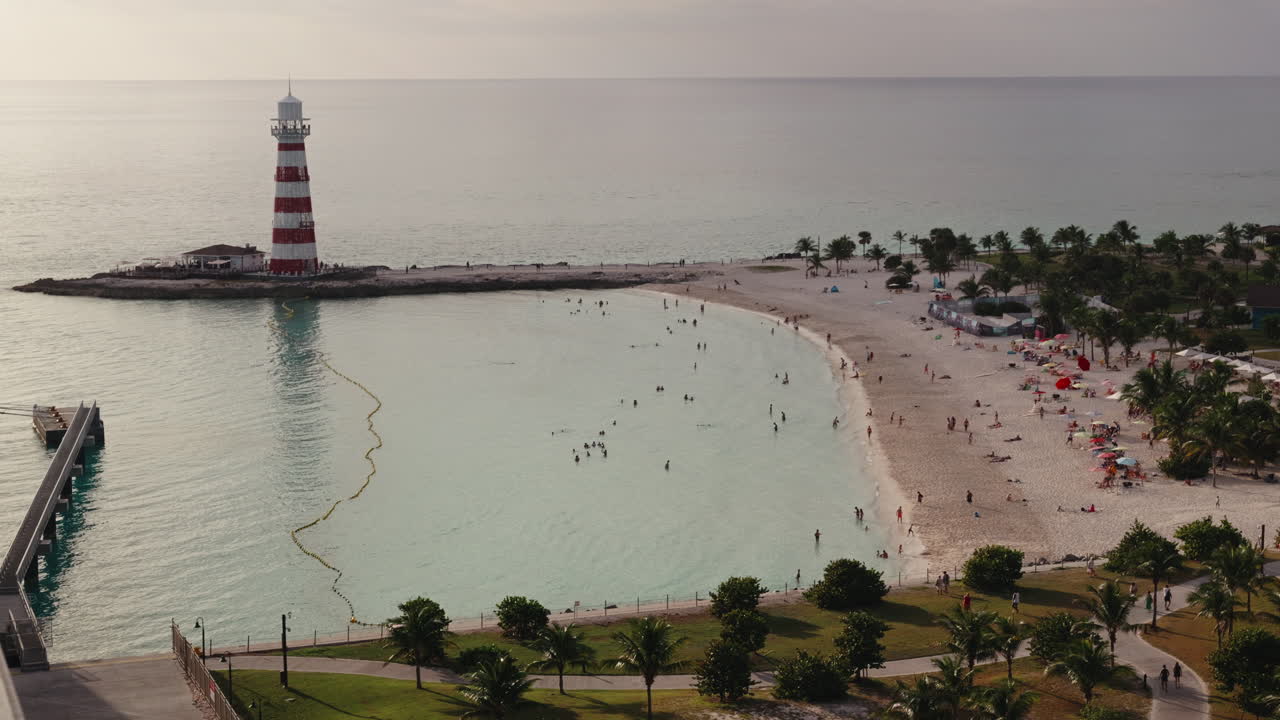 Island Beach with Lighthouse