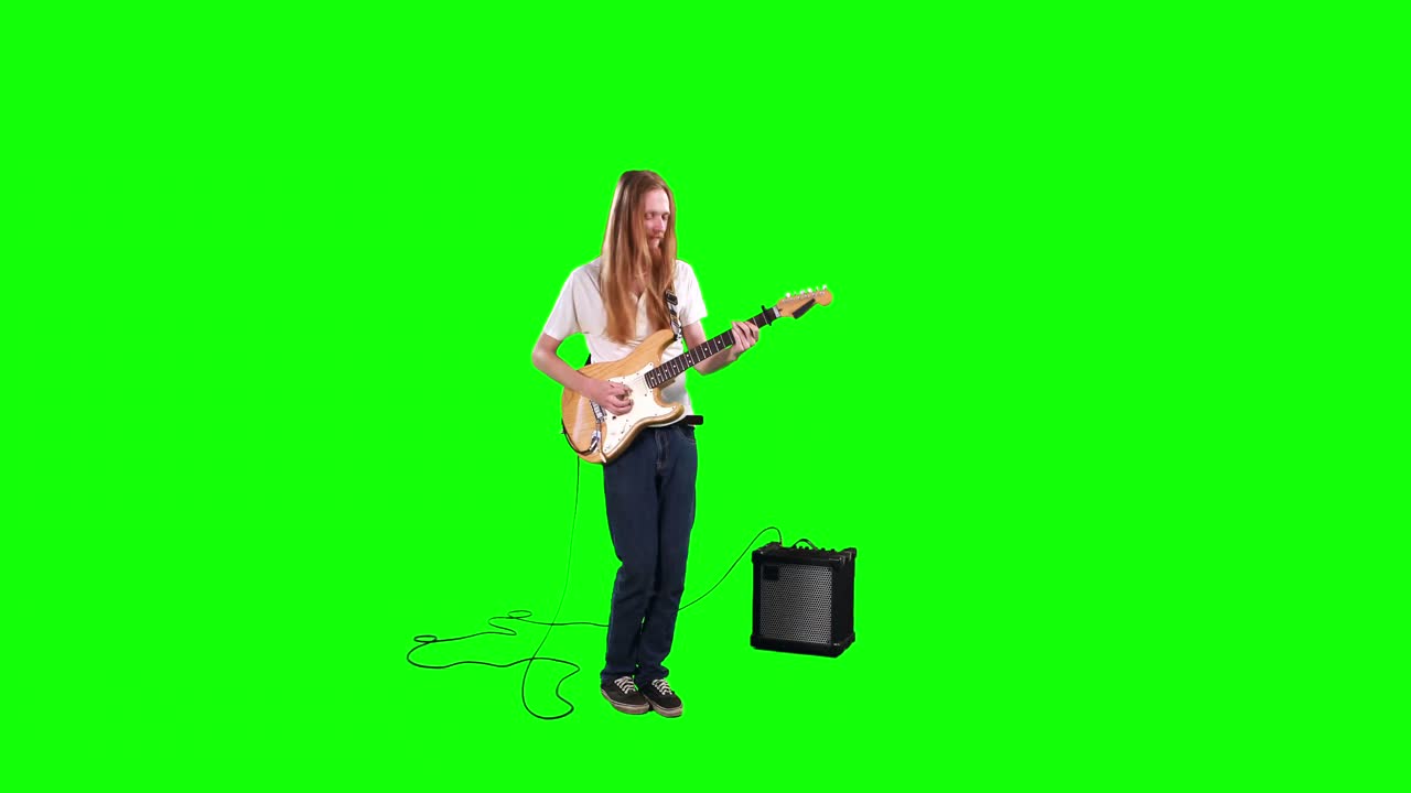 전기 기타를 연주하는 기타리스트